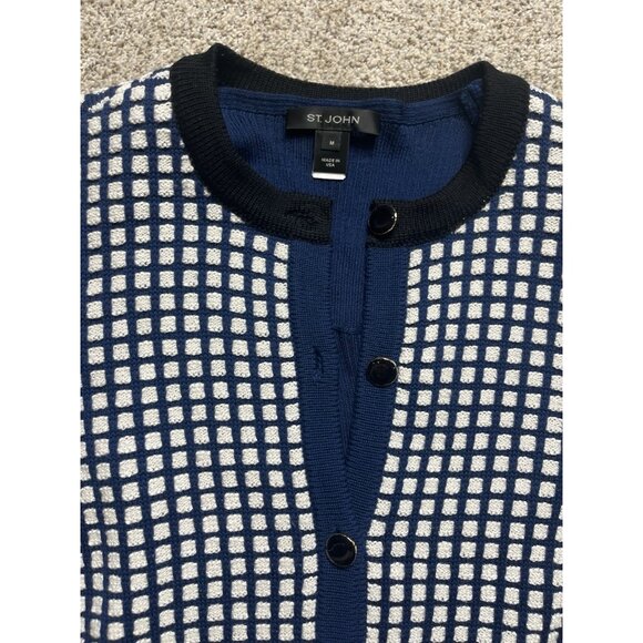 St. John Tank Pants Jacket Cardigan Set Navy Blue Black Sz M /Sz 12 4 Piece Lot - Picture 3 of 16